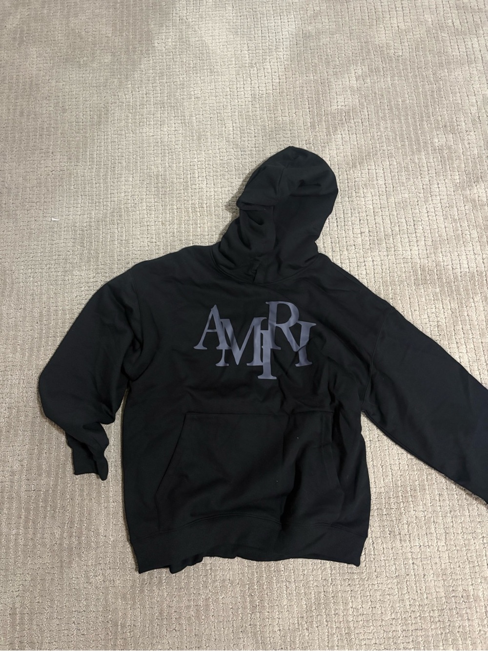 AMIRI Black Logo Pullover Hoodie